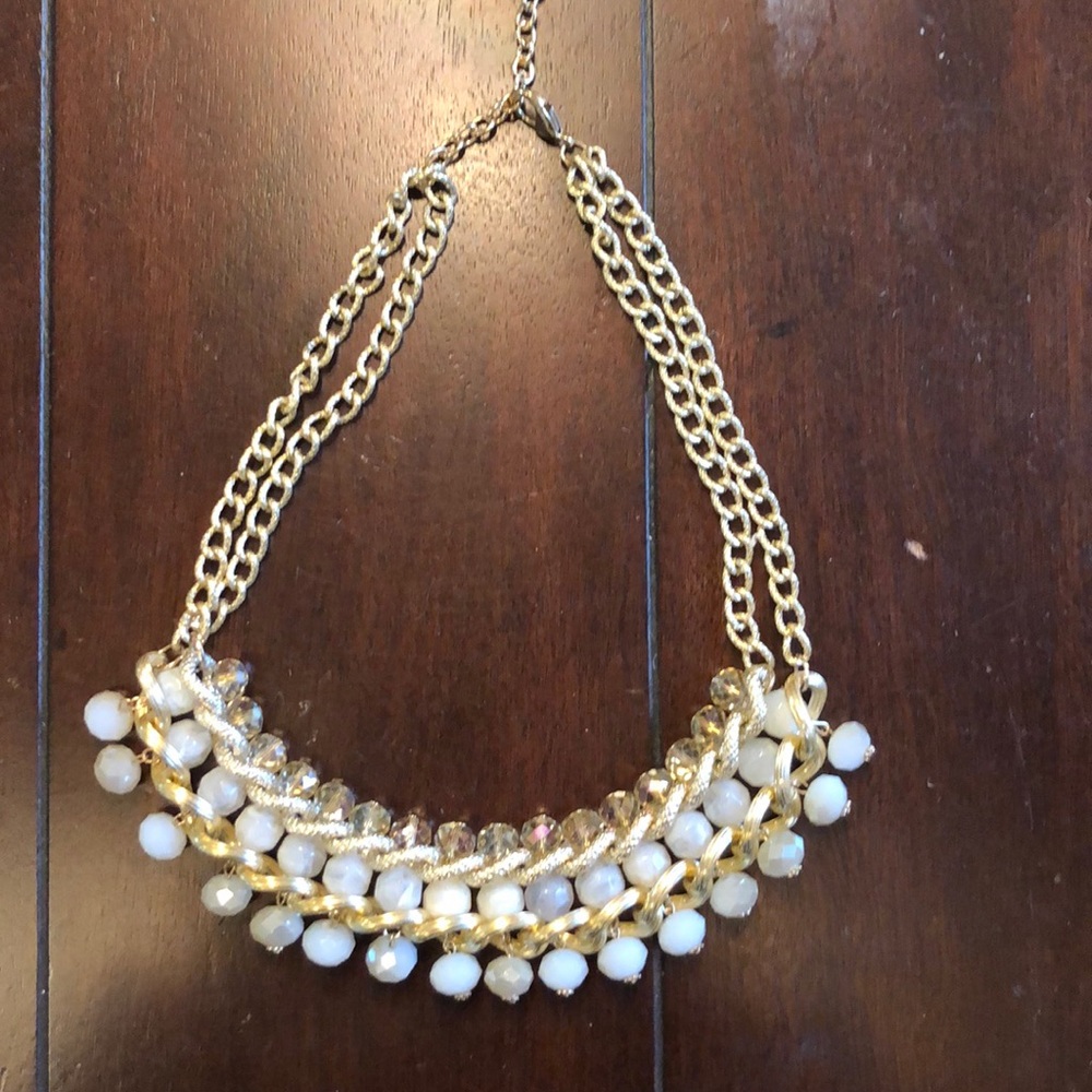 Gold beaded necklace